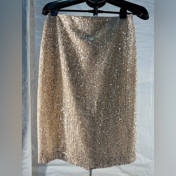 Elegant Gold Sequin Skirt - Picture 3 of 5